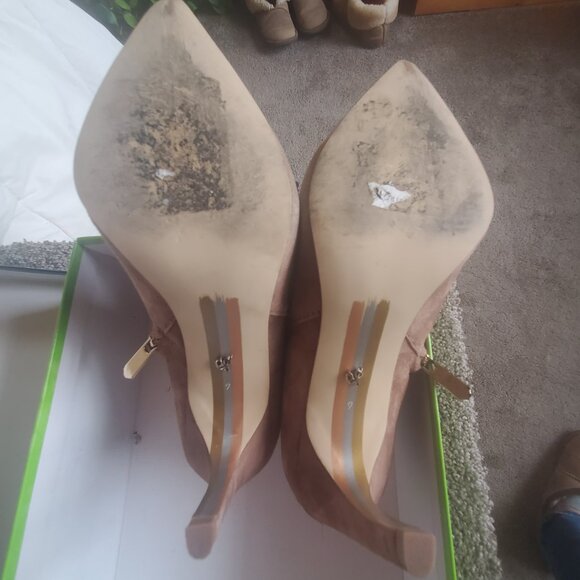 Sam Edelman Fiora Praline Suede Booties Size 7M - Picture 3 of 7